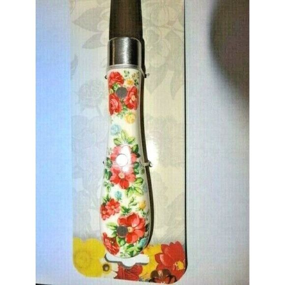 Pioneer Woman Vintage Floral Slotted Spatula Bakelite Handle Stainless Steel NEW - Picture 4 of 5